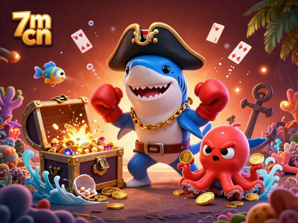Engage with 7m cn's immersive gaming atmosphere featuring animated characters and colorful elements