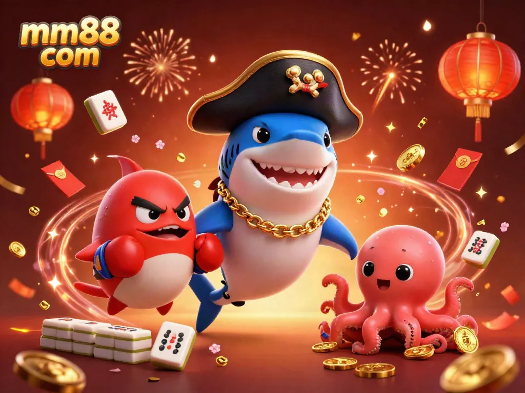 Experience the excitement of mm88 com with captivating characters in a vibrant digital casino scene.
