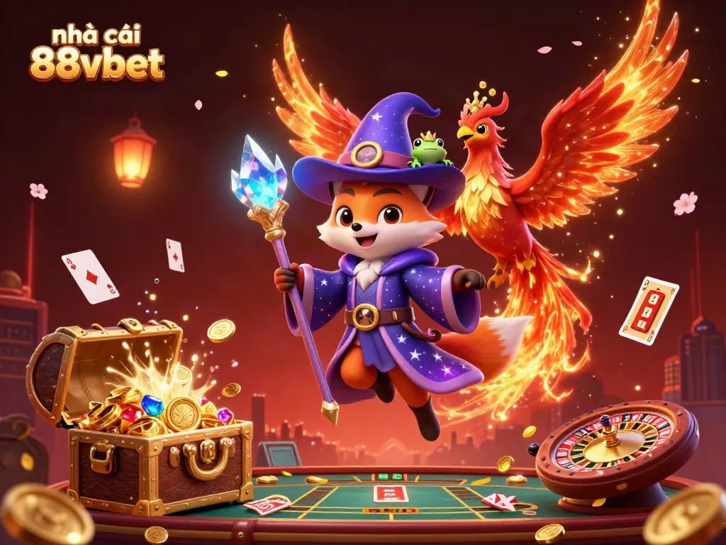Experience thrilling gaming at nhà cái 88vbet with diverse casino elements and enchanting characters.
